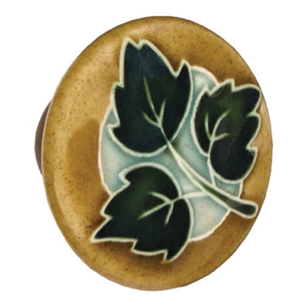 Acorn Mfg Lg Rd Brown with 3 Green Leaves PR1YP - main